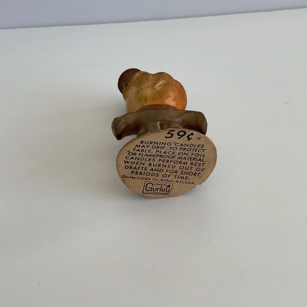 Vintage Gurley Scarecrow Pumpkin Candle